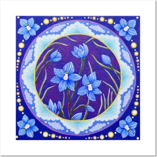 Skyblue Sun Orchid Posters and Art